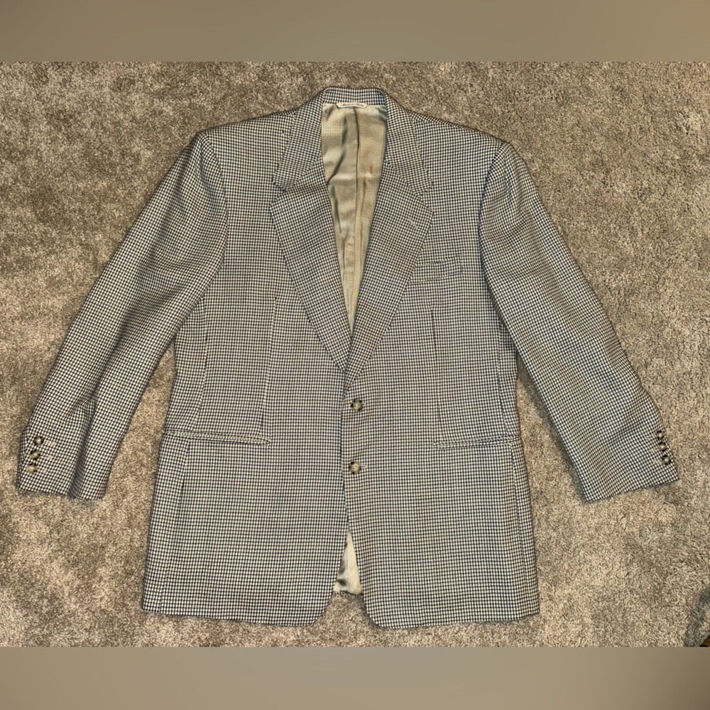 Vintage Canali Milano houndstooth suit jacket